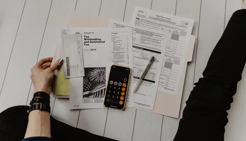Tax documents and federal registration paperwork